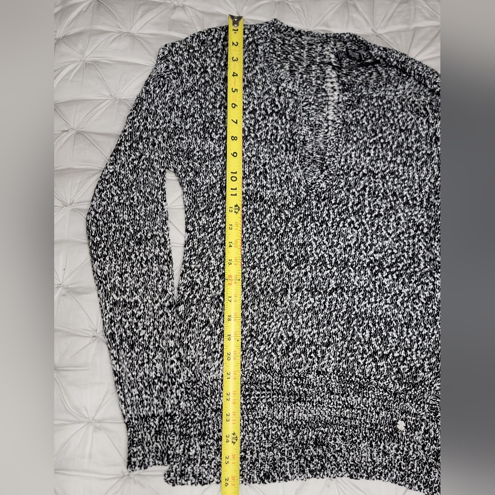 Volcom "Keepin Cozy Sweater" Black/Silver Open Weave Back Women's Size Small - Picture 5 of 12